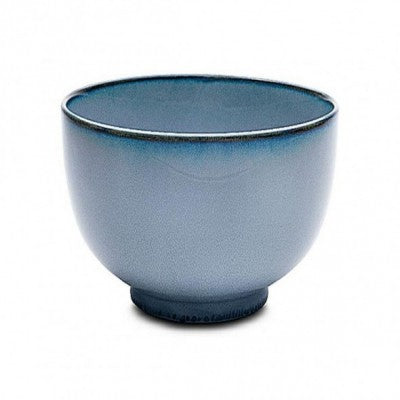 صحن عميق بورسلين للسلطة باللون الازرق