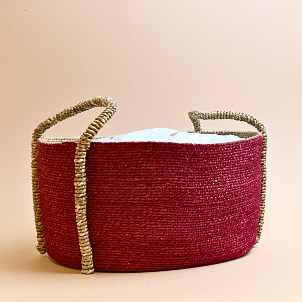 Handmade basket - Pink