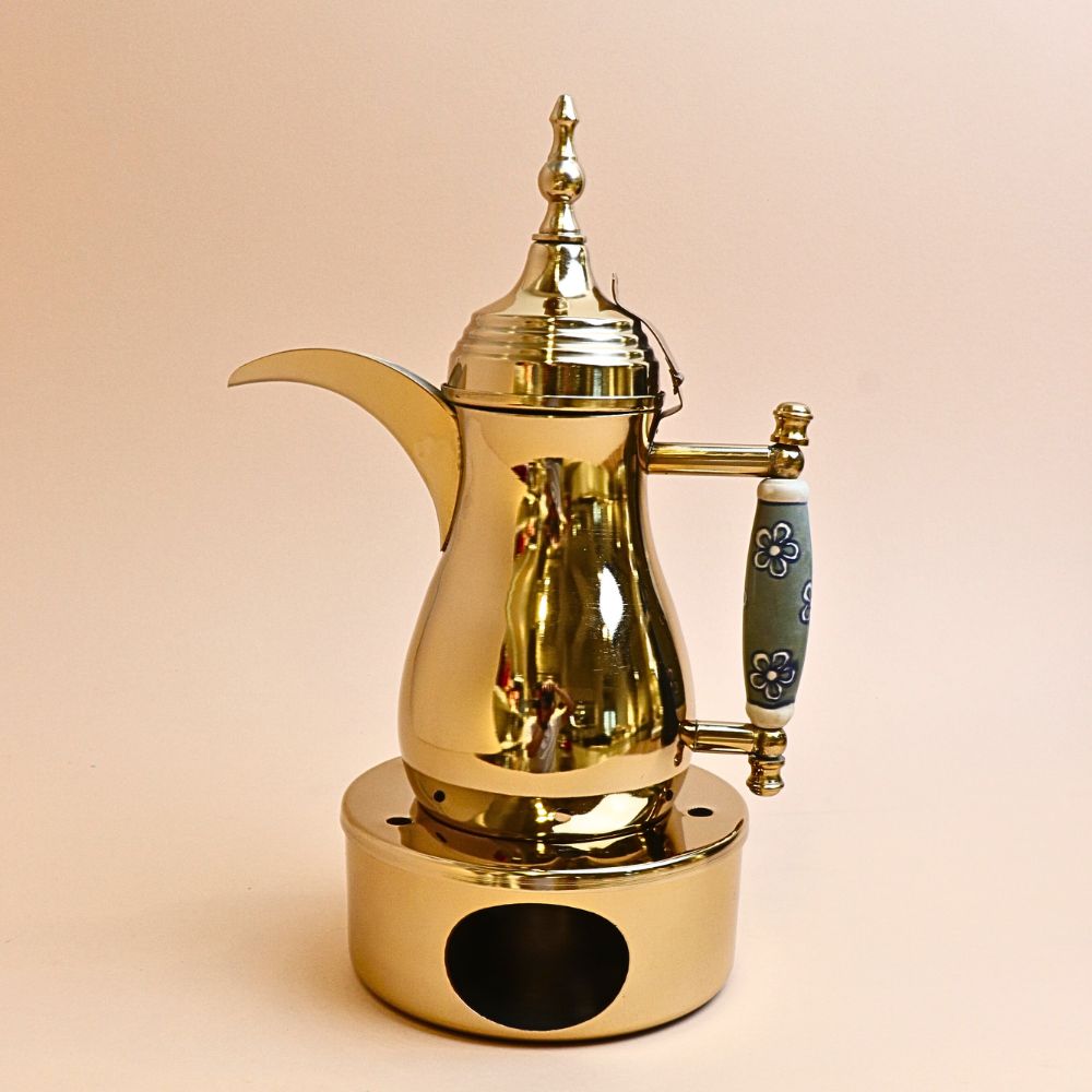 دلة ستانلس ستيل مع قاعدة – ذهب