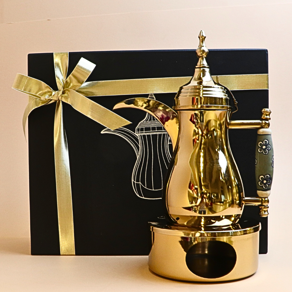 دلة ستانلس ستيل مع قاعدة – ذهب