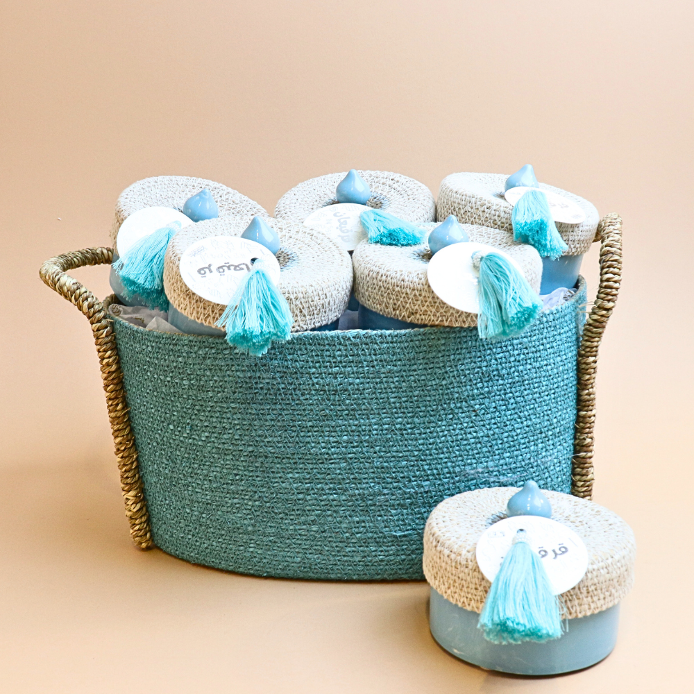 علبة قرقيعان من الريزن –أزرق