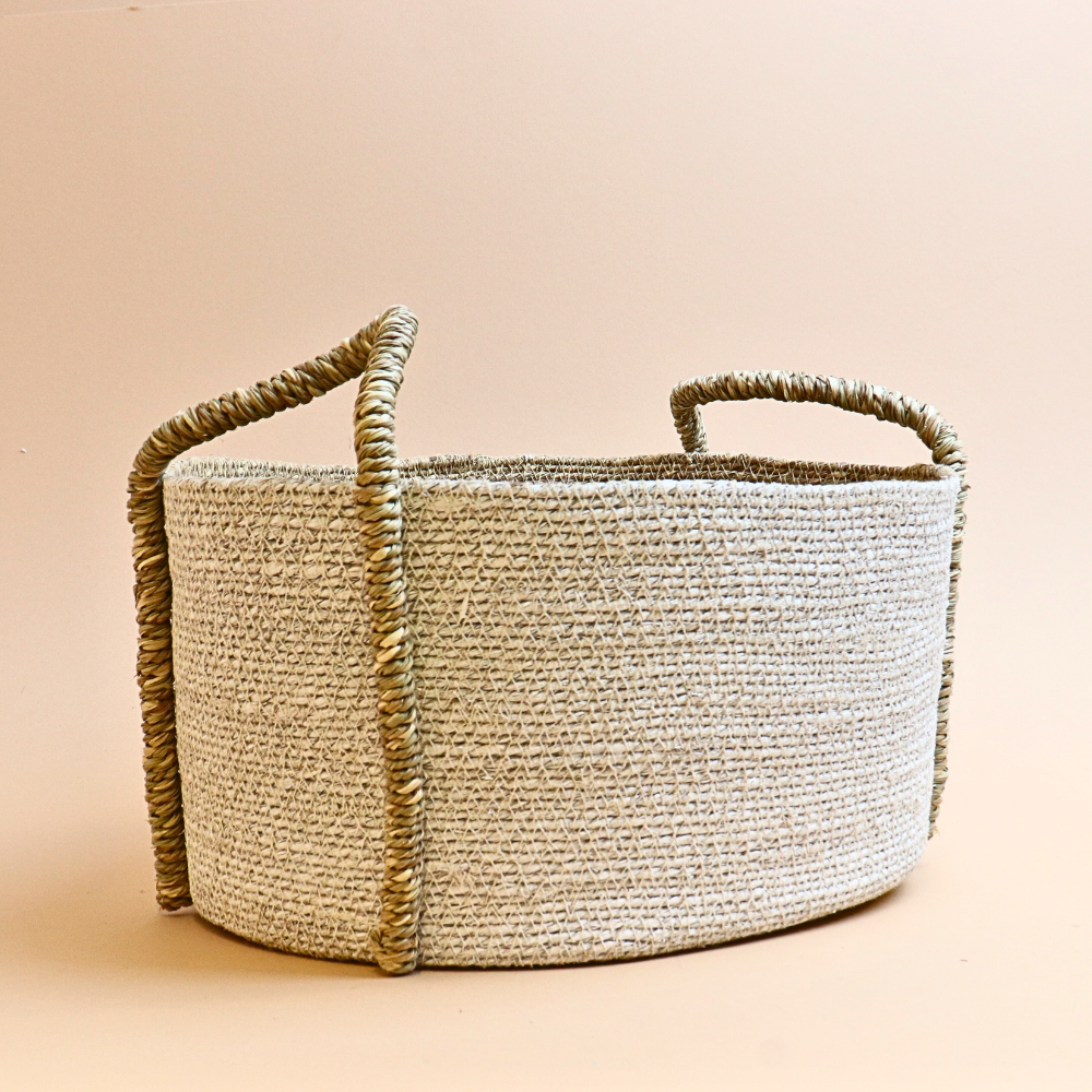 Handmade basket  - White