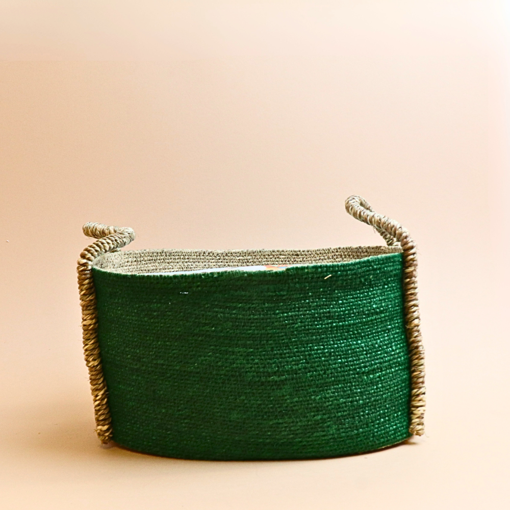 Handmade basket  - Green