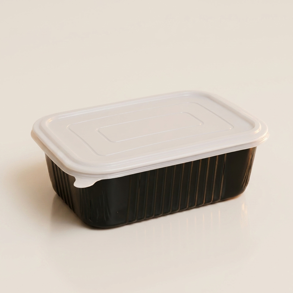 Microwavable Aluminum Foil Container With Flat Lid Green - 1130ml (10 pcs)