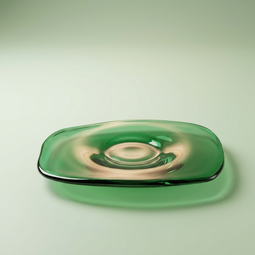 Glass Serving flat plate - Green