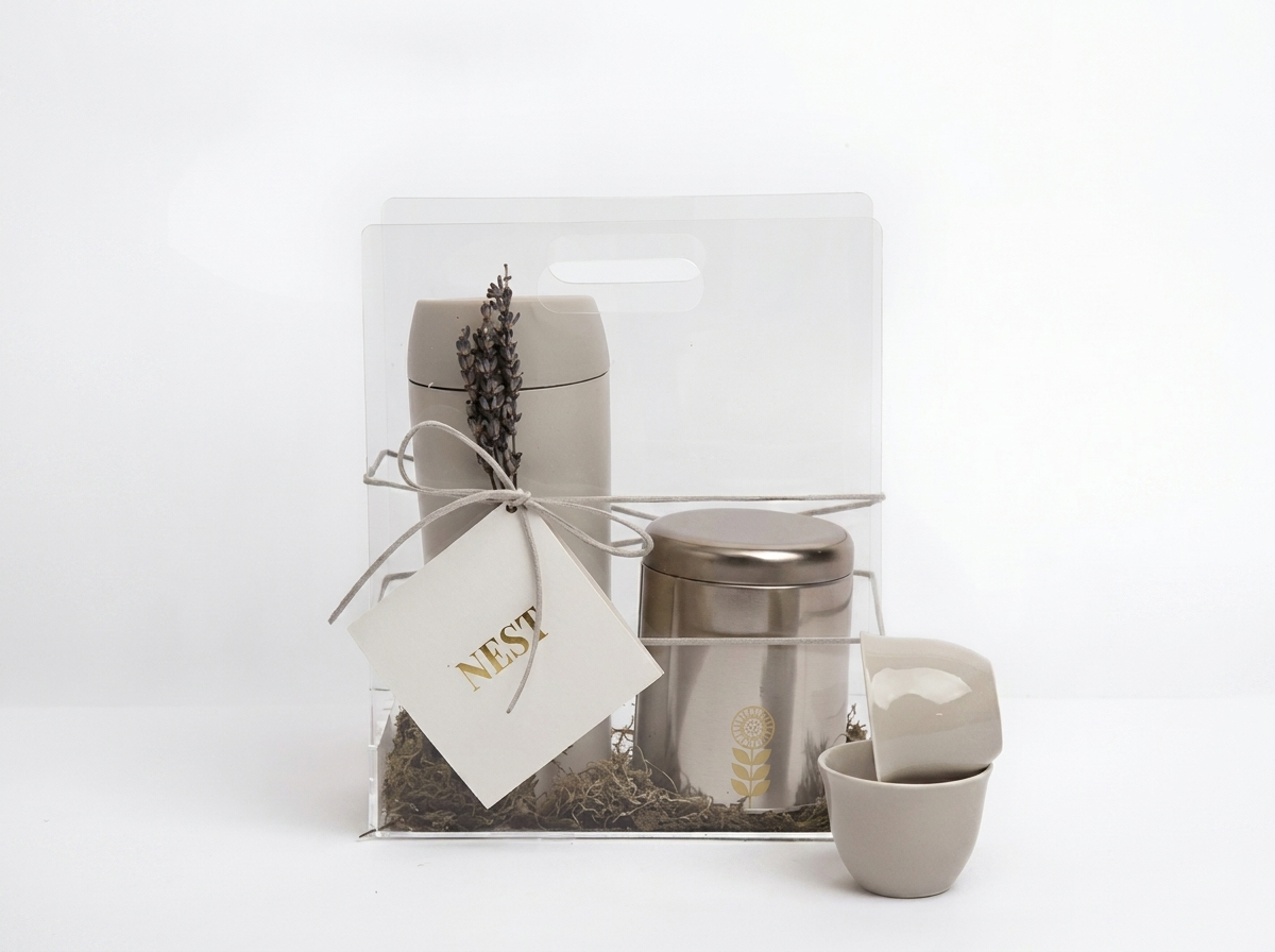 زجاجة ترمس صغيرة رمادية