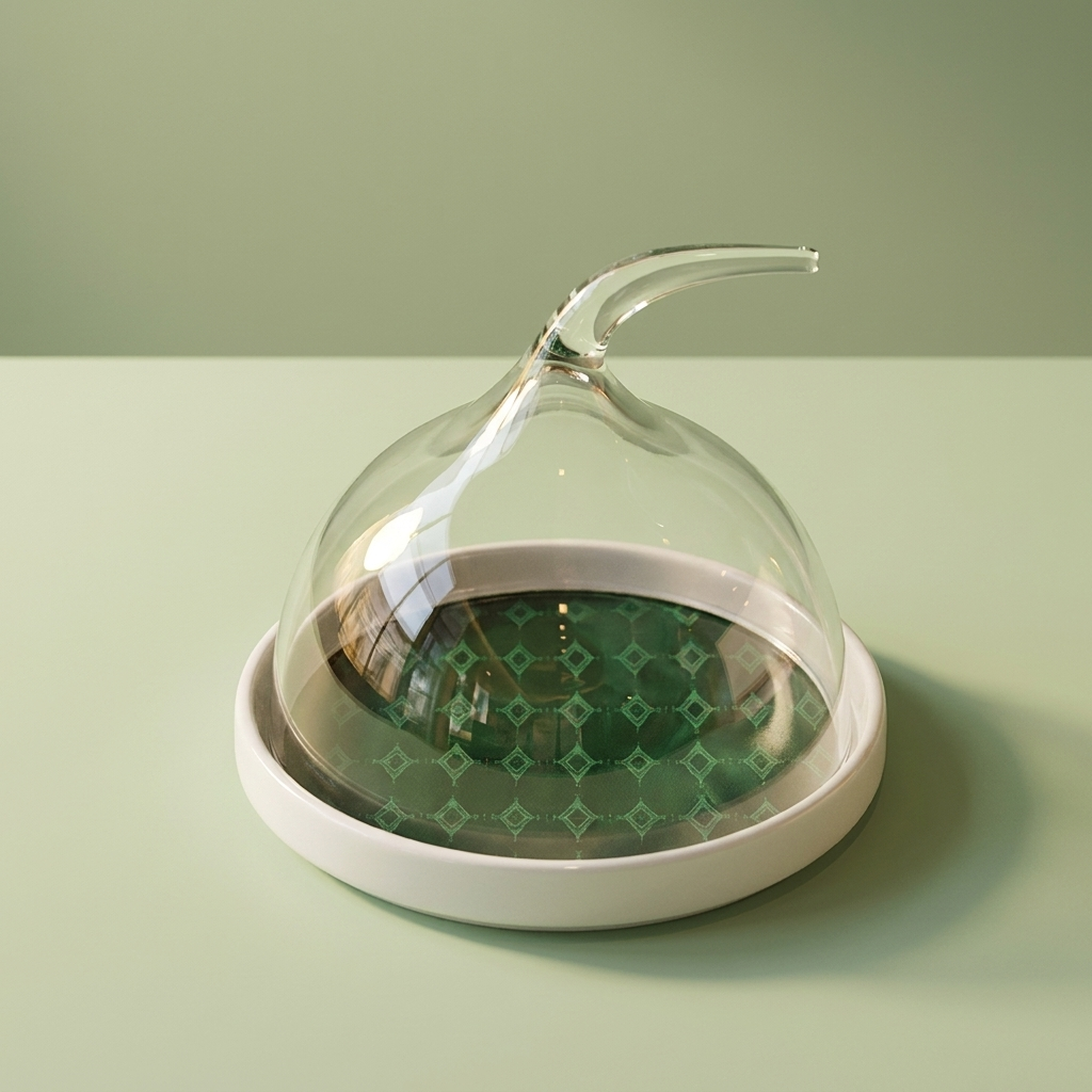 Jewelry design cake plate with cover Green  -  small