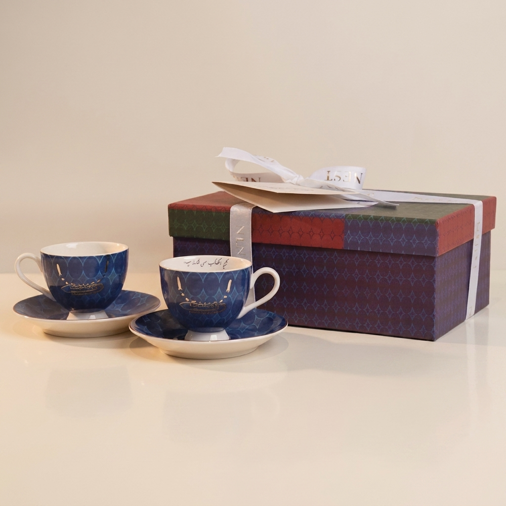 Jewerly Turkish cup with Saucer Blue  - 2 pcs