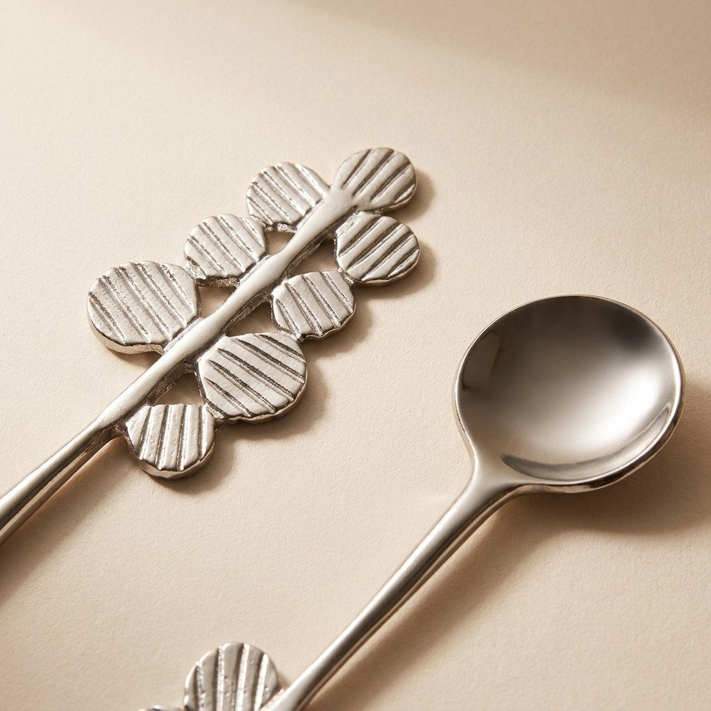 candy Teaspoon set 6 Pcs with silver shine