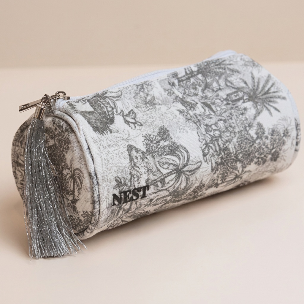 Island canvas Pouch, Grey