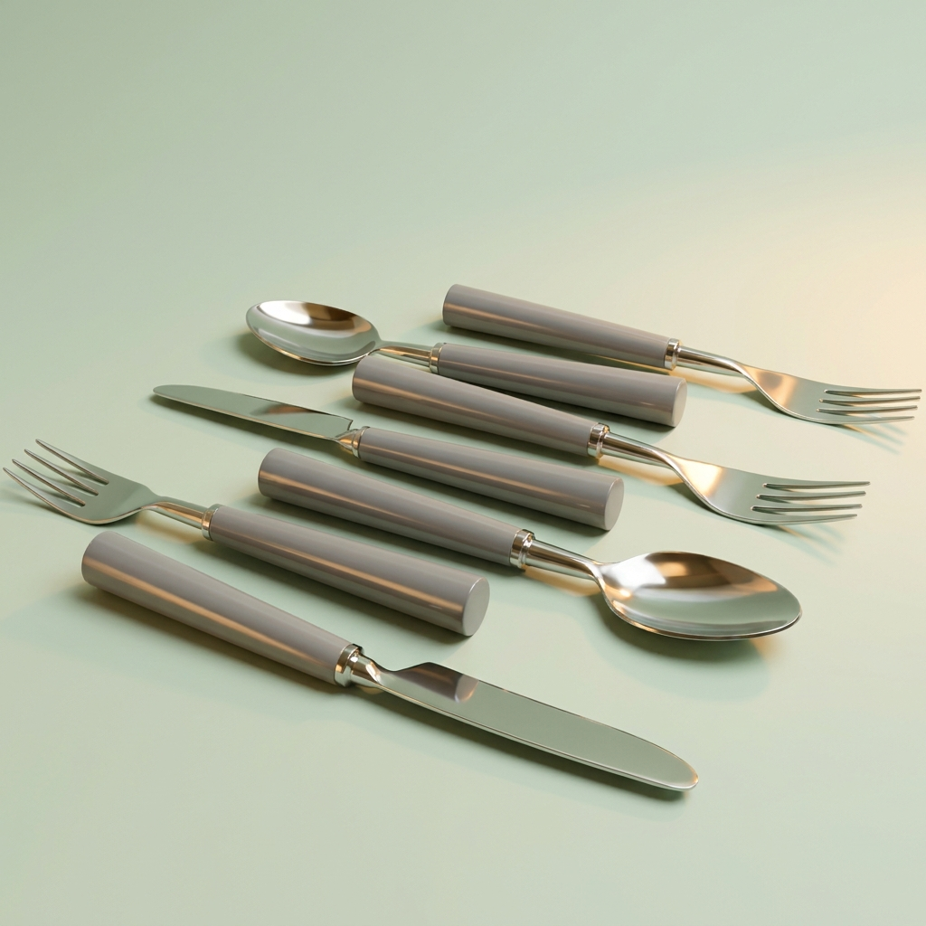 Striped Cultery set(Grey)- 18  pcs