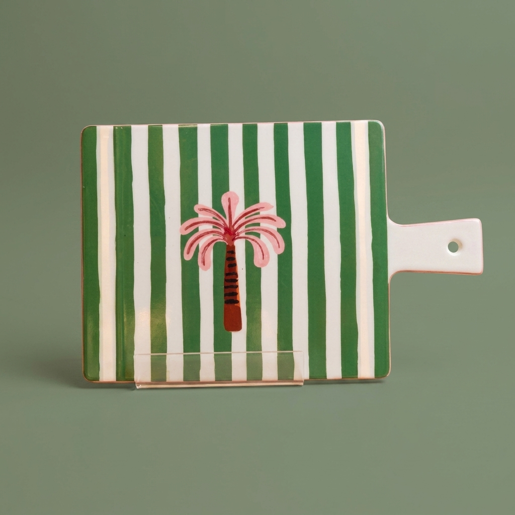 Striped Cheese Board -  1 pc - Green