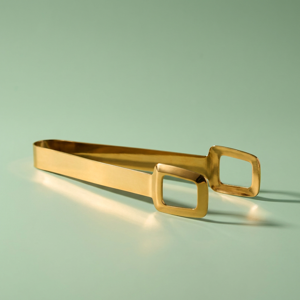 Pratical Stainless Steel Food Clip with Tongs with Gold Shine