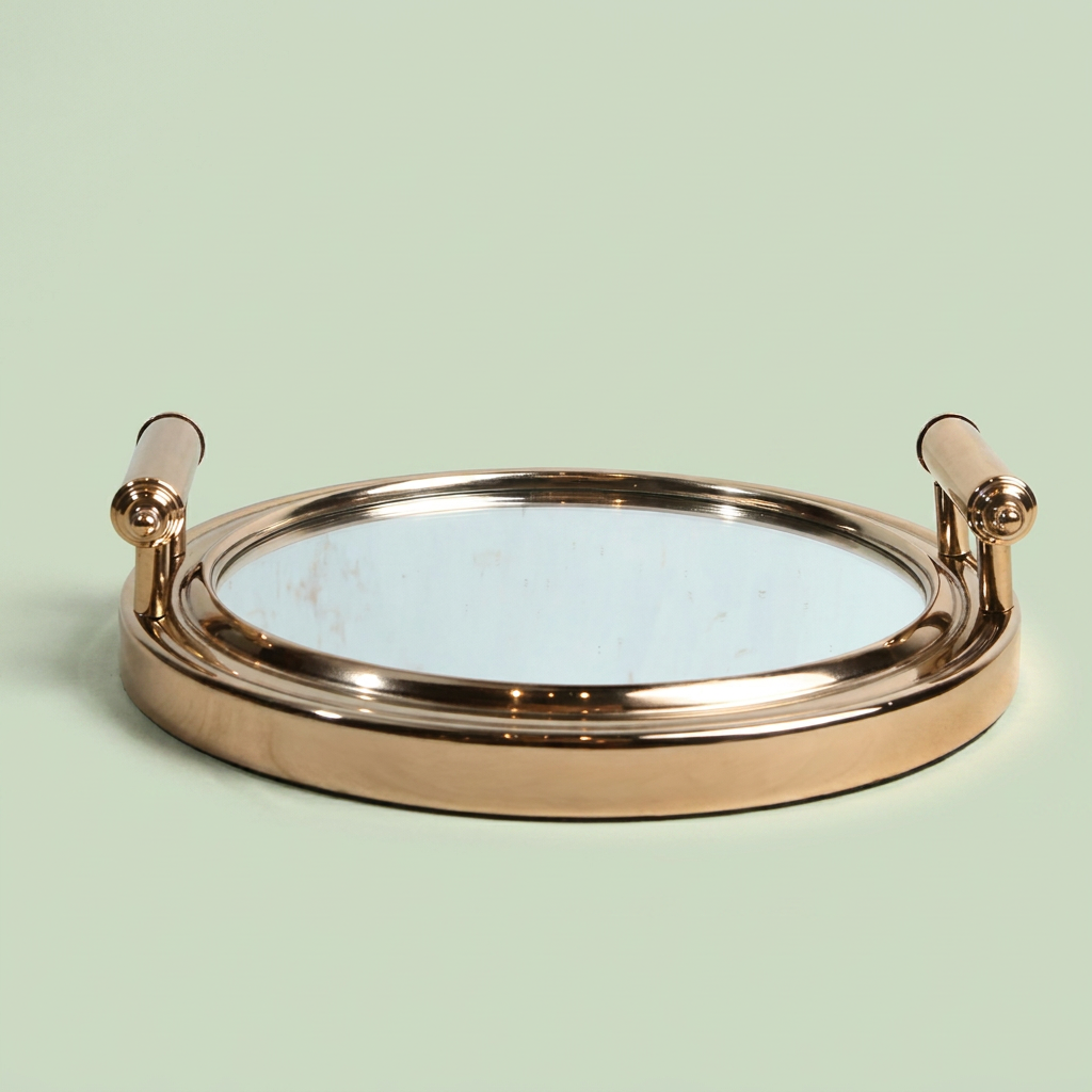 Stainless Steel & aluminium Mirrored Serving Tray