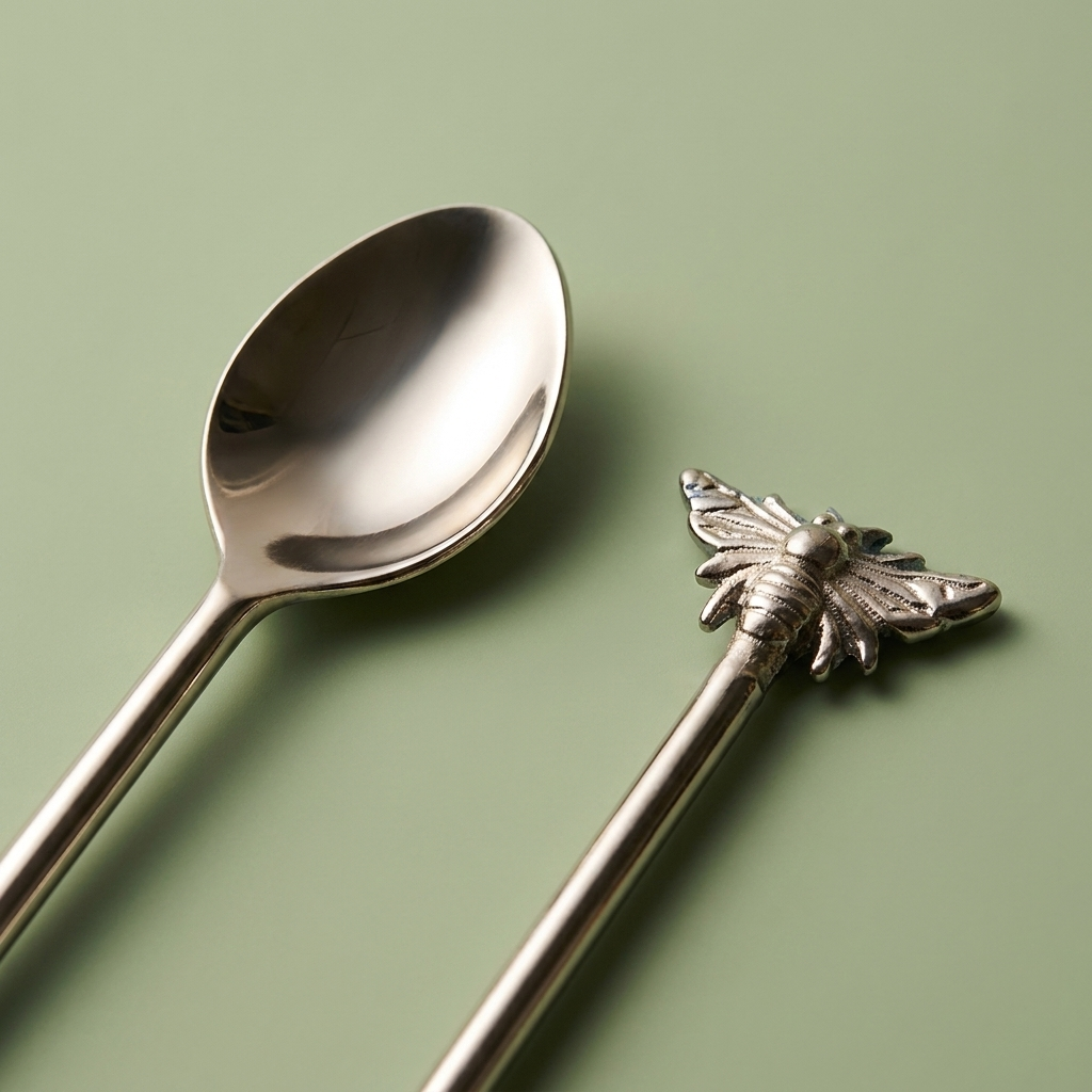 Bees Teaspoon set 6 PCS with Silver shine