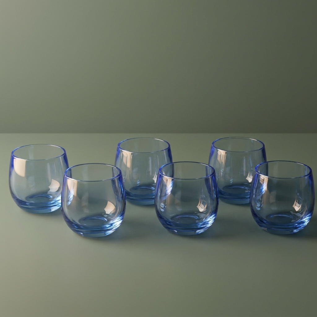PC Glass Blue, 6 pcs