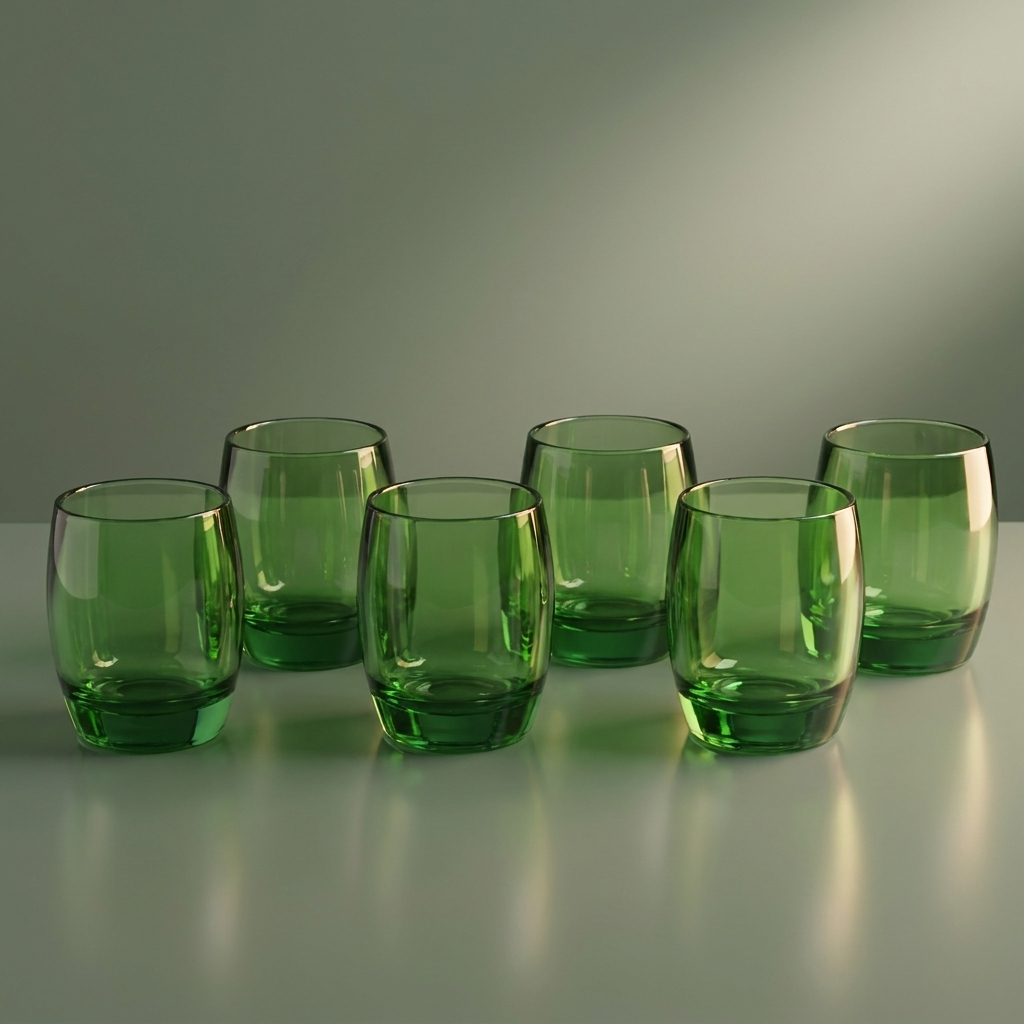 PC Glass Green , 6 pcs
