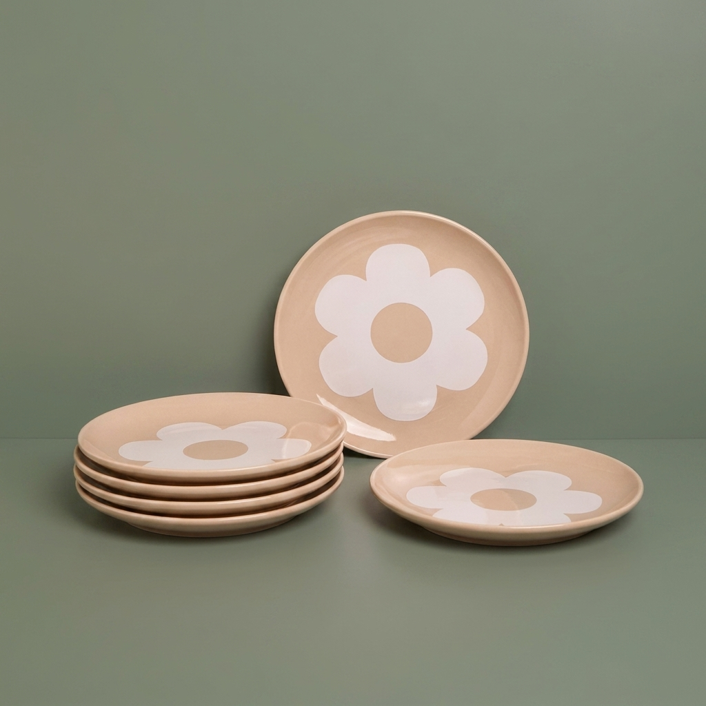 Ward ceramic  plate ,6 pcs - Small