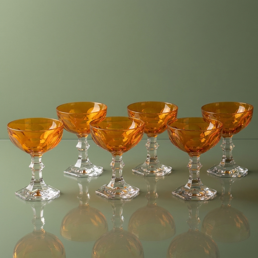 PC icecream bowl, orange - 6 PCS