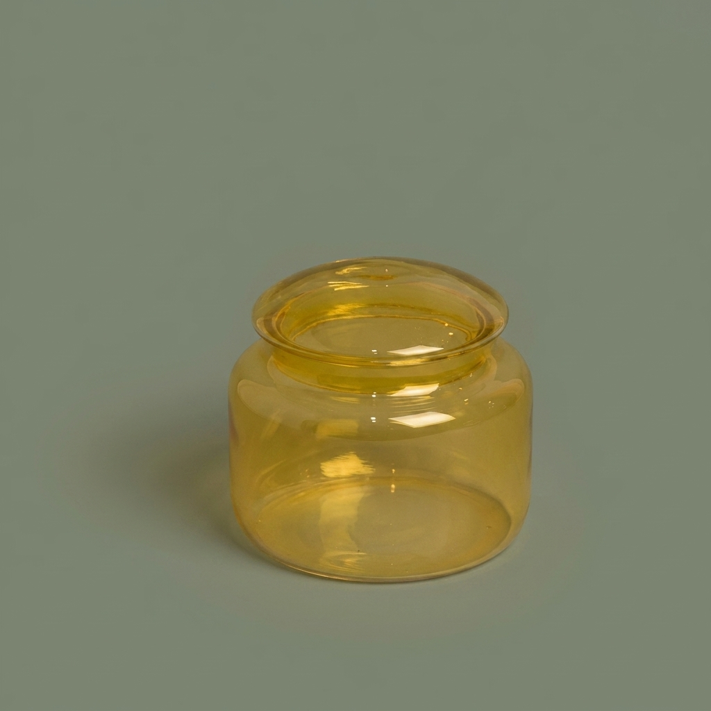 Storage Glass Jar , yellow