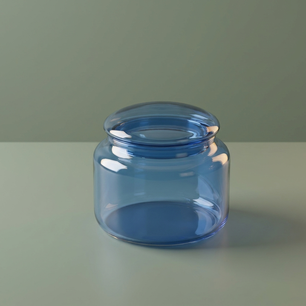 Storage  Glass Jar , Blue