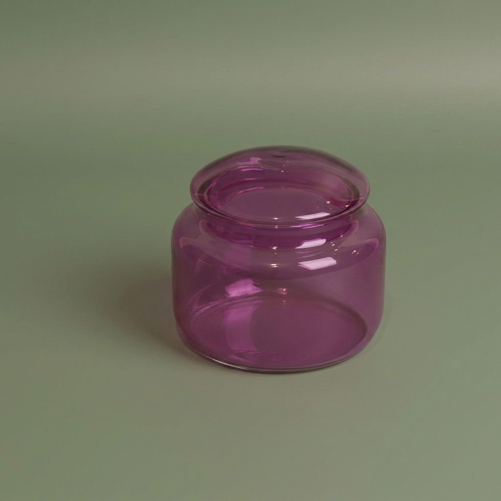 Storage Glass Jar ,  Violet