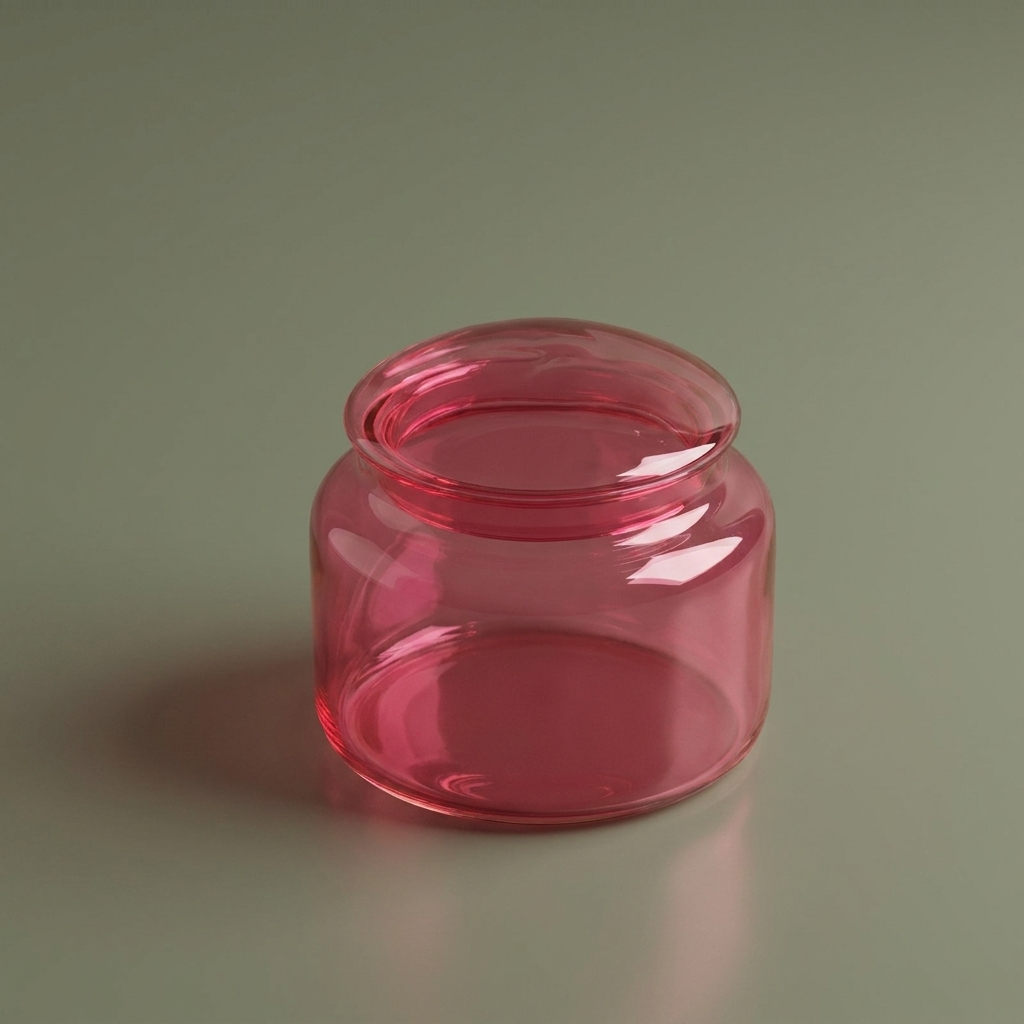 Storage Glass Jar , Magenta
