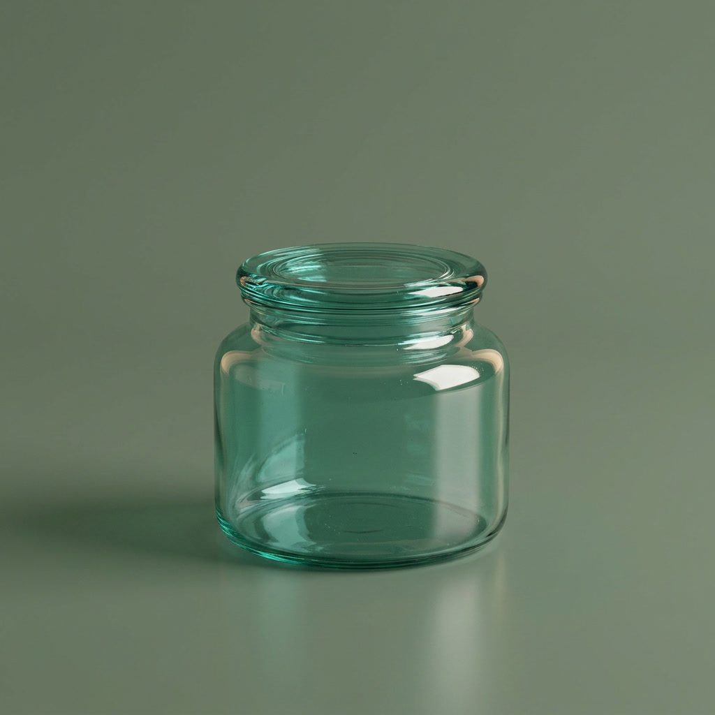 Storage Glass Jar , Green