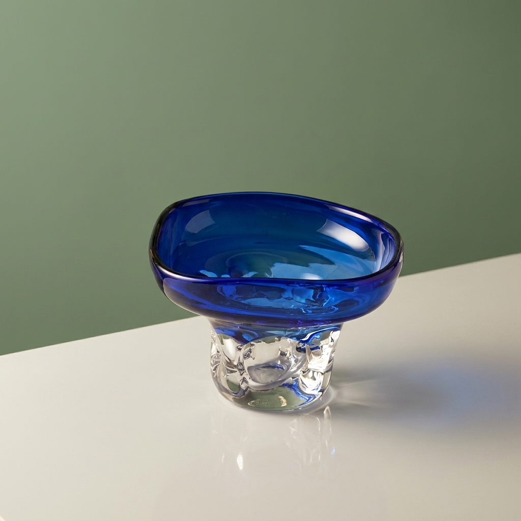 Glass small Serving bowl - Blue