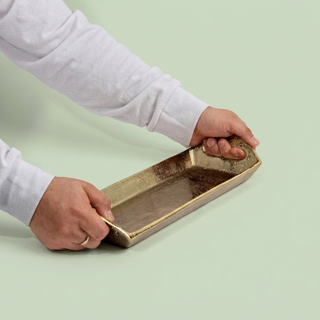 Aluminium  serving Tray ,Gold