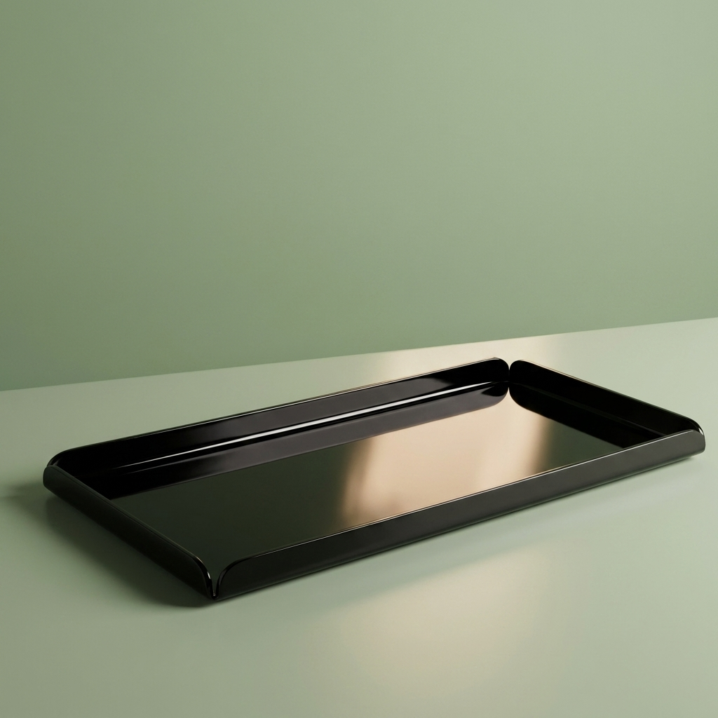 Acrylic Rectangular Tray - Black ( Medium) - 40 x 20 x 2cms