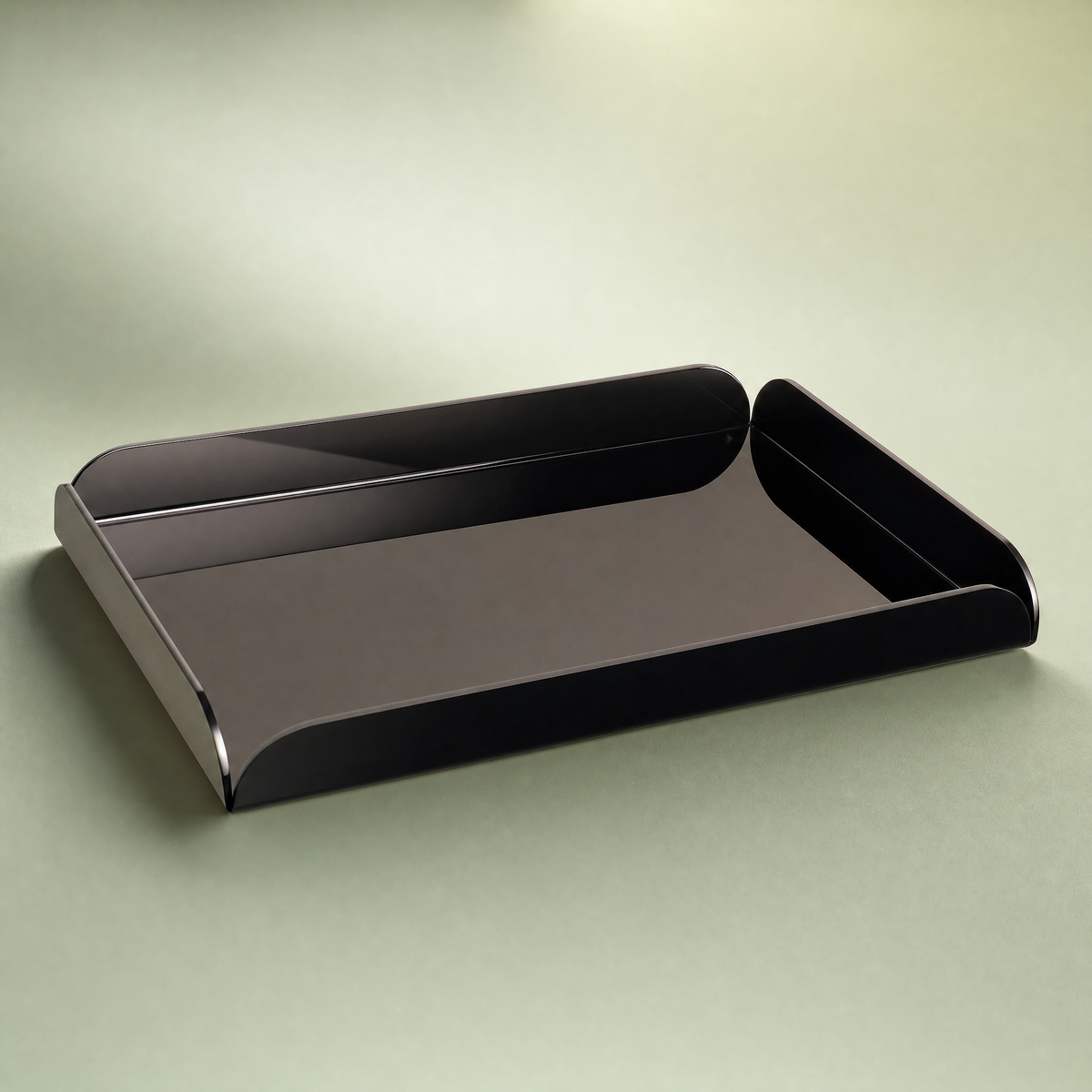 Acrylic Rectangular Tray - Big ( Black) - 40 x 28 x 4 cm 