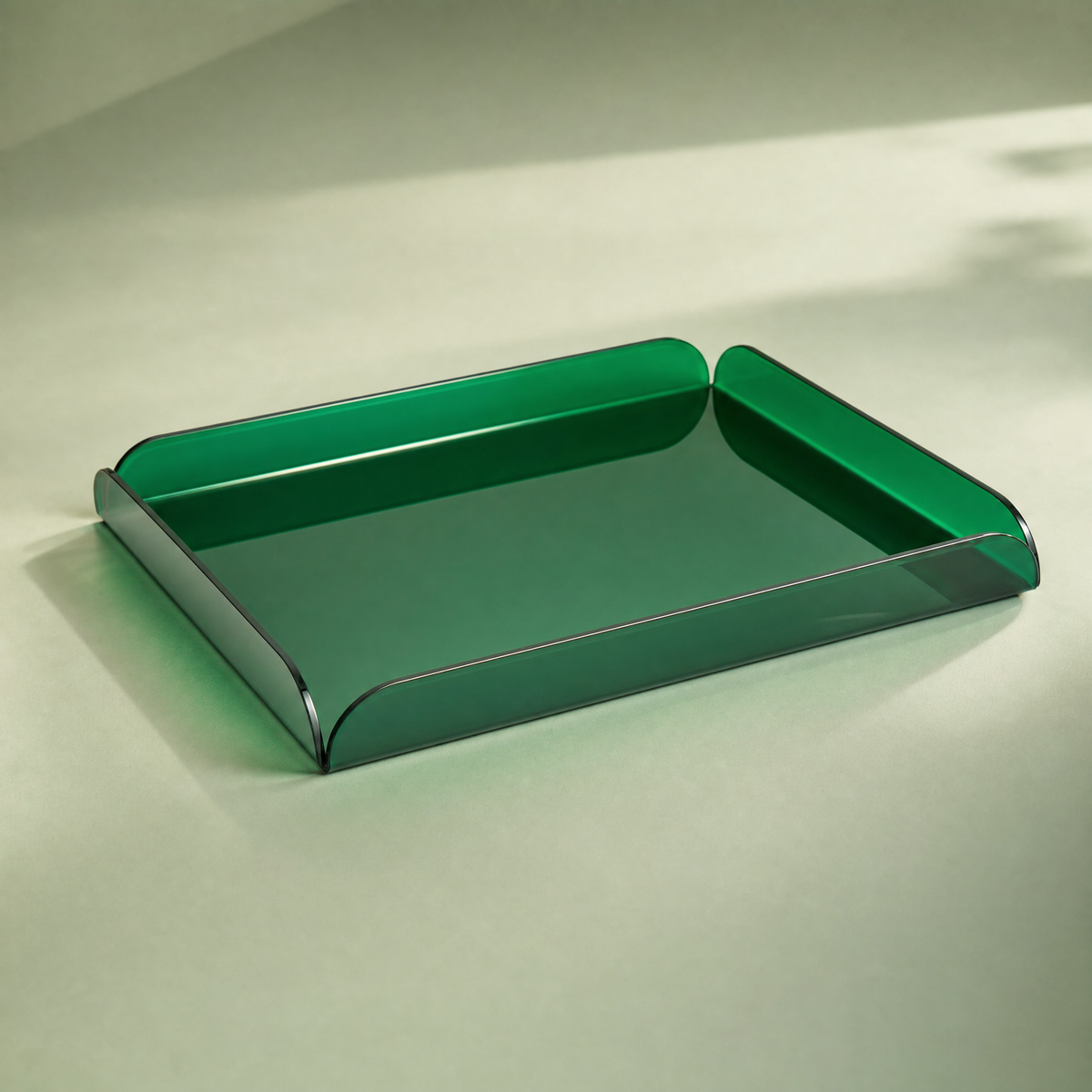 Acrylic Rectangular Tray - Green