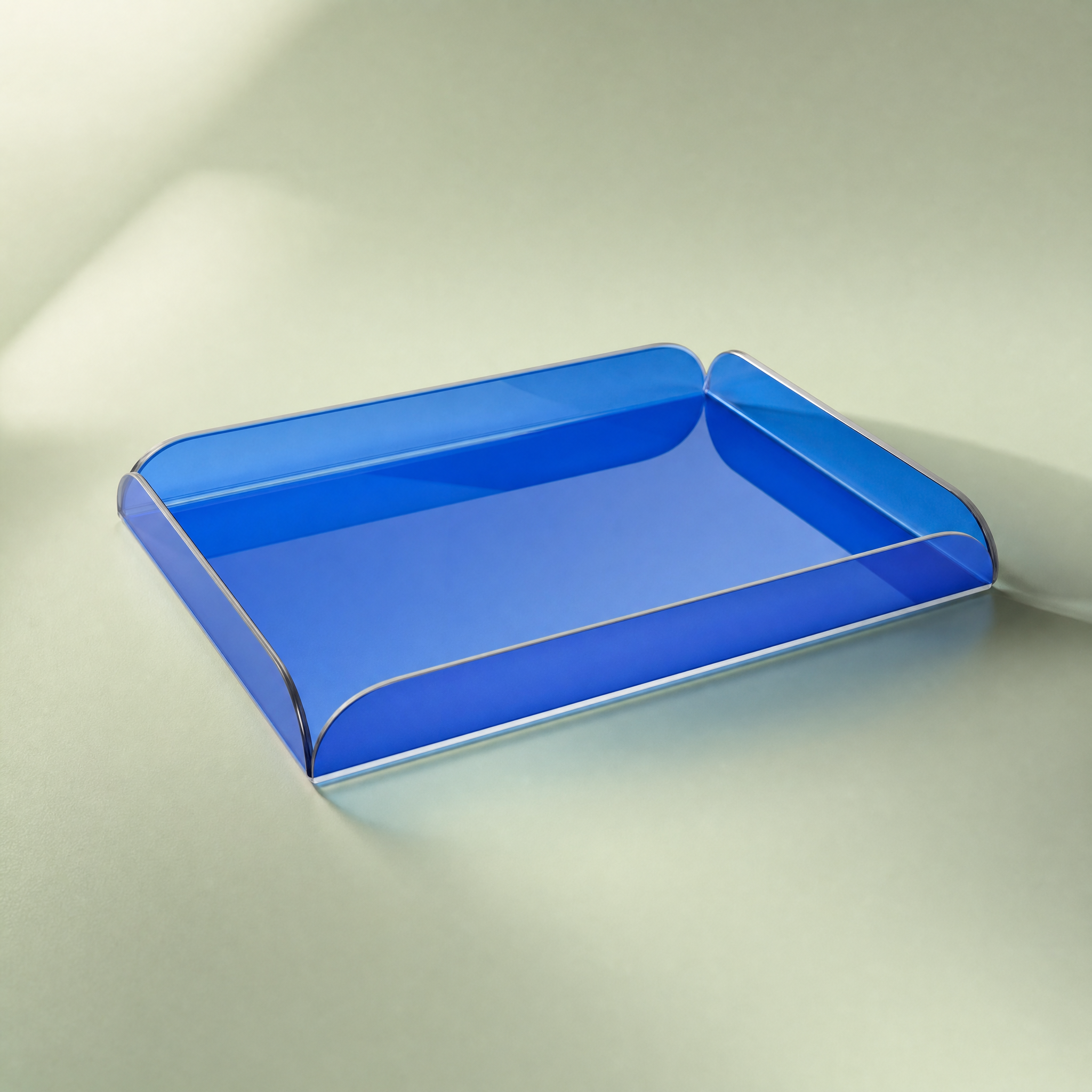 Acrylic Rectangular Tray - Blue