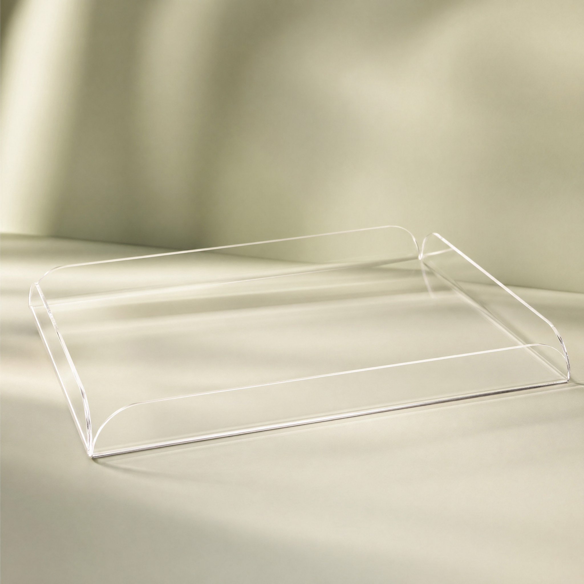 Acrylic Rectangular Tray - Transparent(40 x 28 x 4 cm )