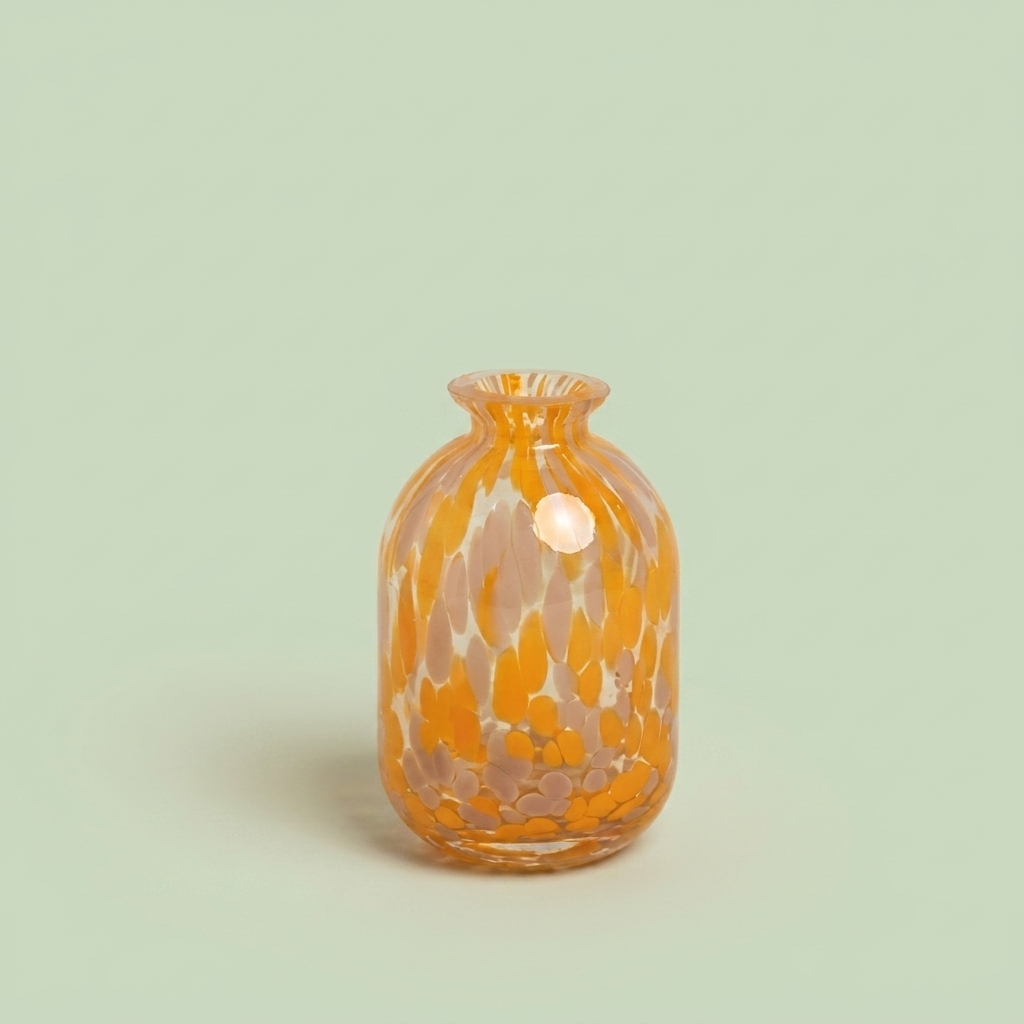 فازة زجاجية - صفراء
