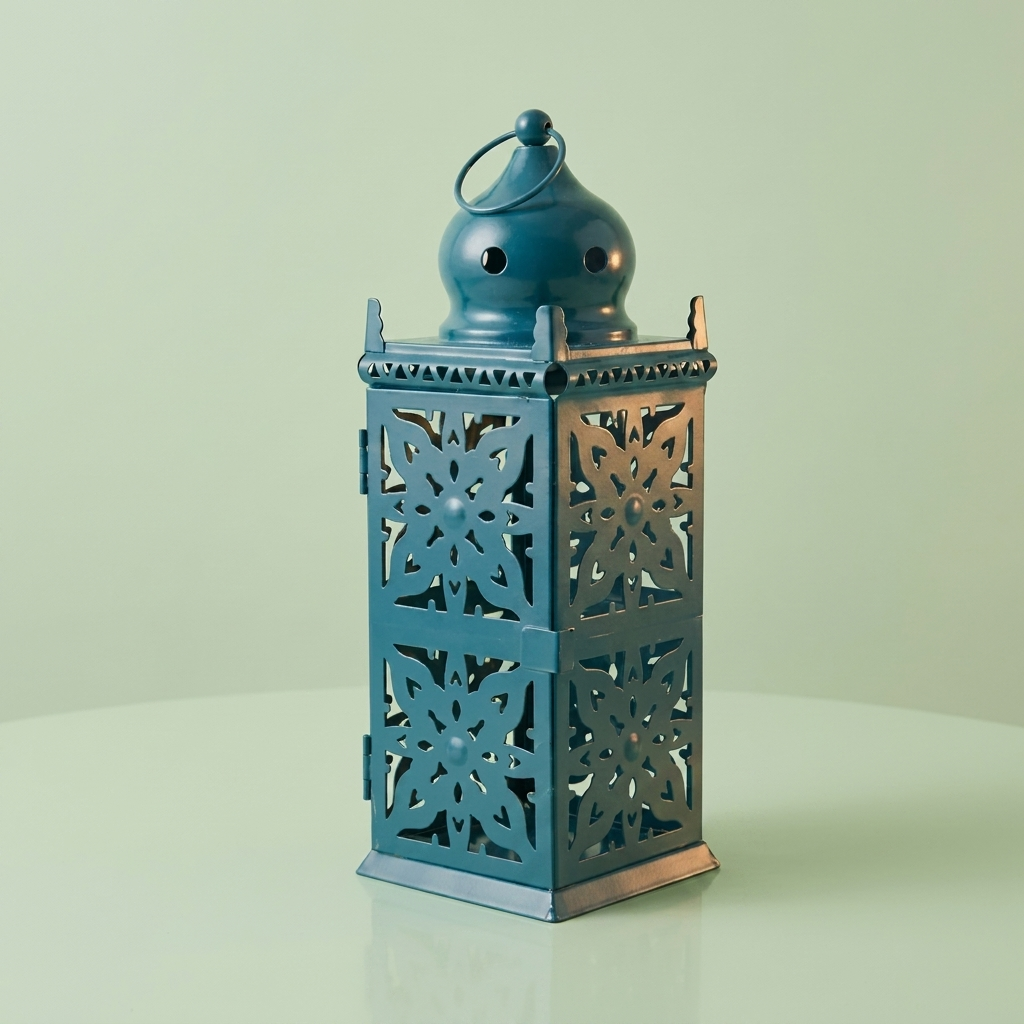 Metal Lantern - Dark Blue