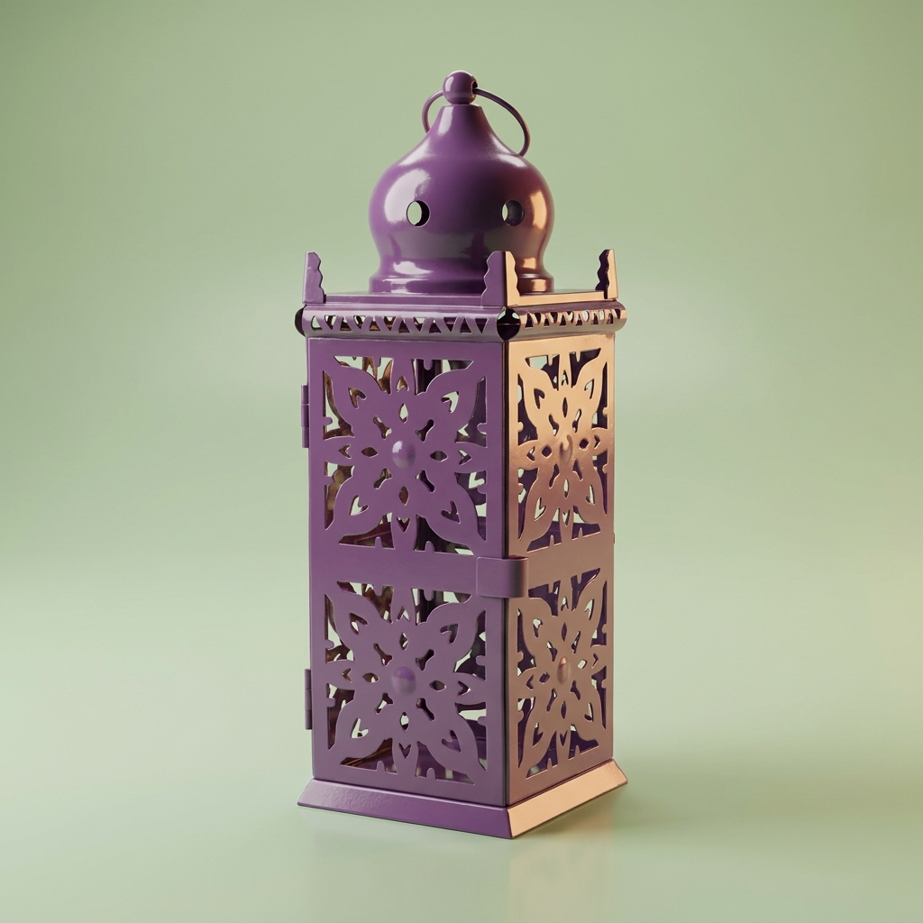 Metal Lantern - Purple
