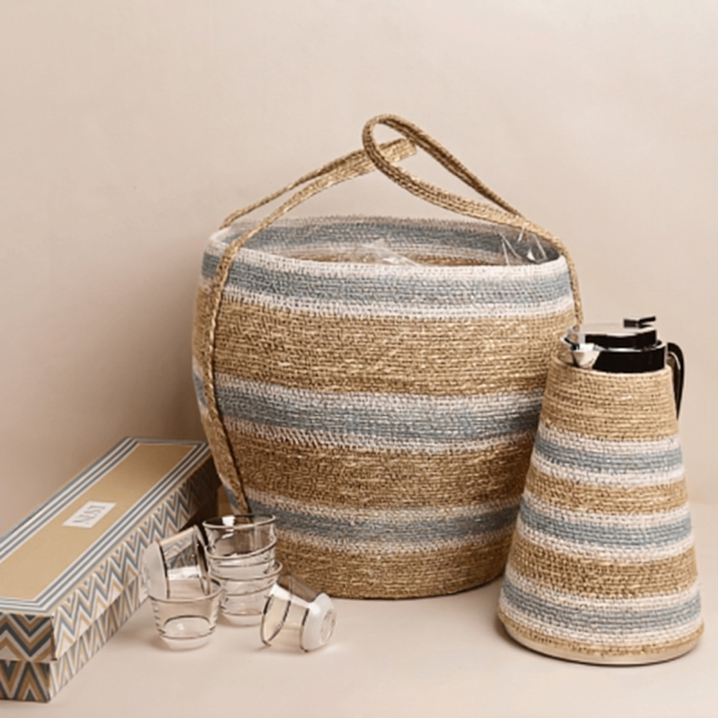 Basket combo set - Blue/Beige
